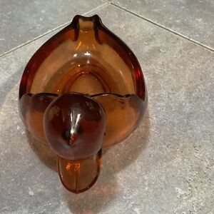 Amber Glass duck cigar ashtray.